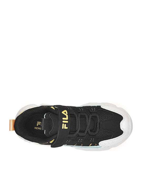 Memory Spinel 3 Kids Sports Shoes with Hoop & Loop Closure Black