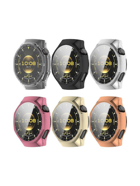 Силиконов Калъф със Стъкло в Черен цвят за Huawei Watch GT 6 Pro
