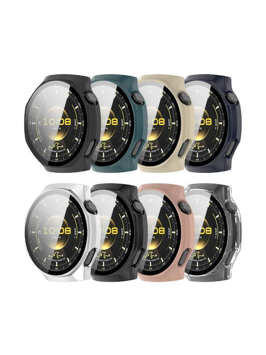 Силиконов Калъф със Стъкло в Прозрачен цвят за Huawei Watch GT 6 Pro