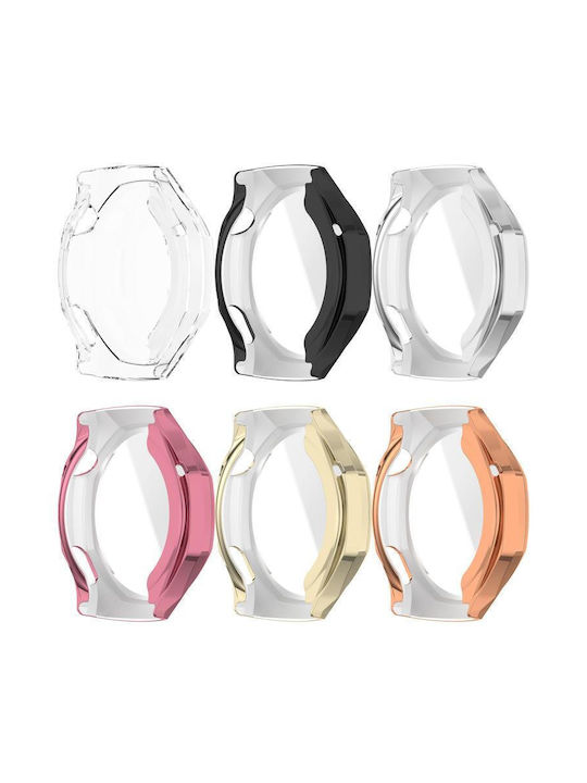 Silicone Case with Glass in Silver color for Huawei Watch GT 6 Pro
