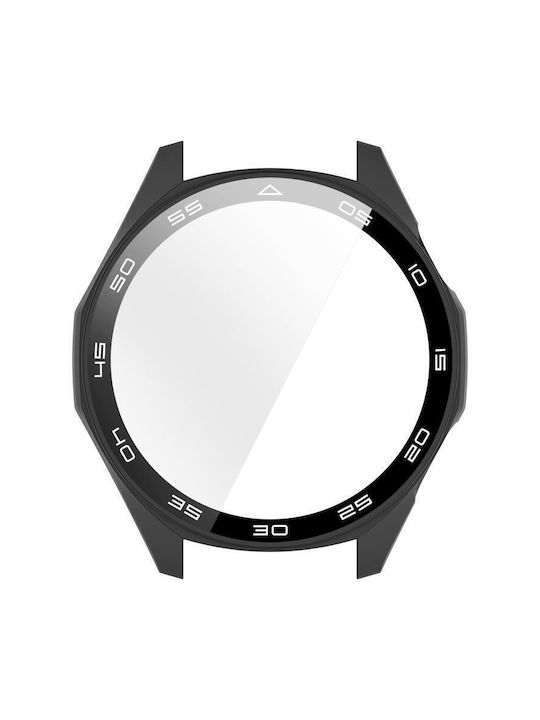 Пластмасов Калъф със Стъкло в Черен цвят за Huawei Watch GT 6 46мм