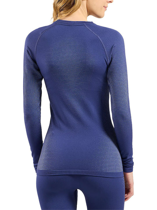 Odlo Performance Warm Damen Thermounterwäsche Langärmliges Hemd Lila