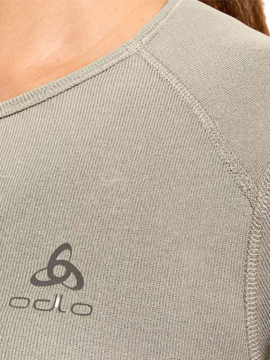 Odlo Active Warm Eco Γυναικεία Ισοθερμική Κοντομάνικη Μπλούζα Πράσινη