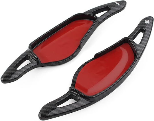 Set Extensii Pentru Palete Schimbător Volan Compatibil Bmw Seria 3 G20 Seria 5 G30 Seria 6 G32 Seria 7 G11 Seria 8 G14 X3 G01 X4 G02 X5 G05 X6 G06 X7 G07 M5 F90 2017-2025 – Aspect Carbon Negru