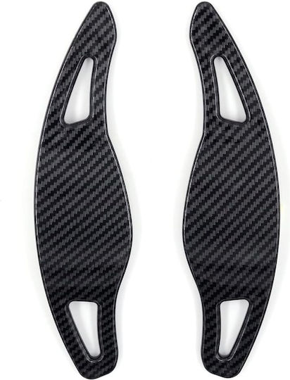 Set Extensii Pentru Palete Schimbător Volan Compatibil Bmw Seria 3 G20 Seria 5 G30 Seria 6 G32 Seria 7 G11 Seria 8 G14 X3 G01 X4 G02 X5 G05 X6 G06 X7 G07 M5 F90 2017-2025 – Aspect Carbon Negru