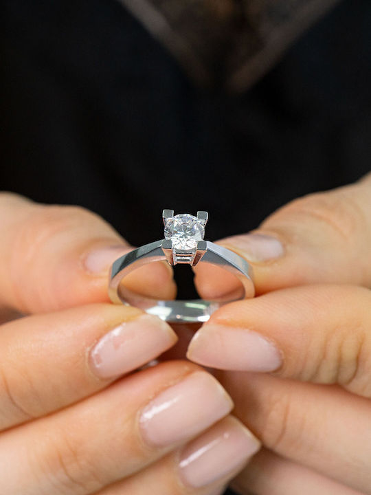 Kiriakos Gofas Einzelstein aus Weißgold 14K