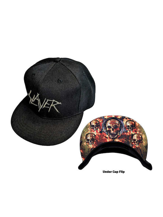 Καπέλο Slayer Scratchy Logo Snapback Cap Black Slaysbcap03b