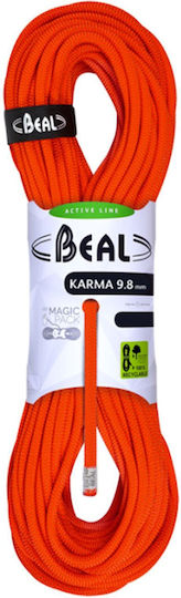 Beal Karma C098K.60.Y Δυναμικό Σχοινί Ορειβασίας με Μήκος 60m Κίτρινο