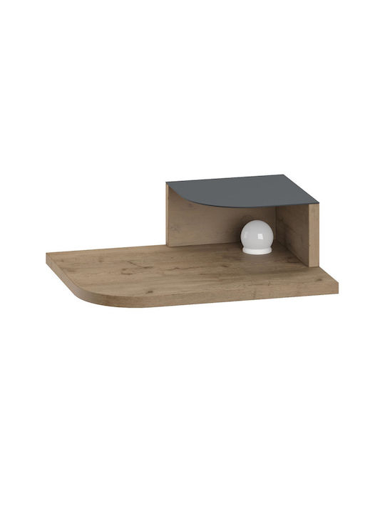 Bedside Table Luno Wooden With Metal Legs White 40x30x16.2cm