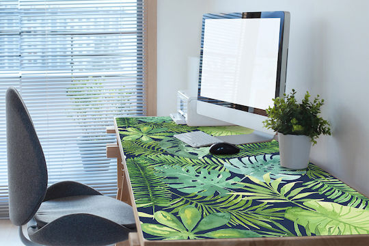 Desk Pads Decorative Pattern Protection Exotic Leaves 90x45 Cm