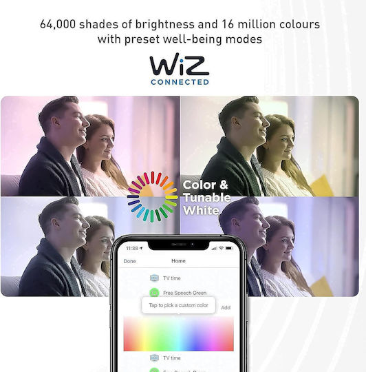 Qivation Smart Bulb LED 8W for Socket E27 and Shape A60 RGB