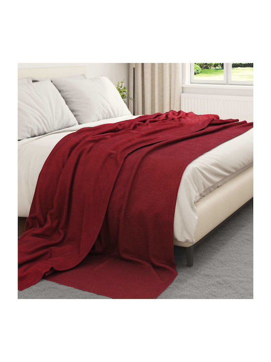 vidaXL vidaXL Sofa Throw Fleece 270x240cm Verde Marine Red