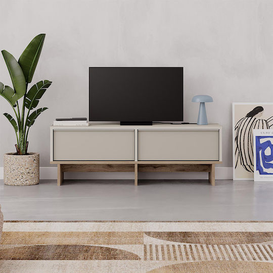 TV Stand Yuki Sandstone - Sepet Oak L118xD35xH40.6cm