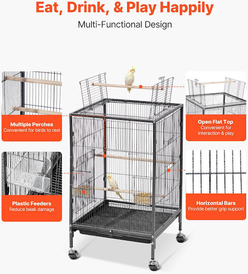 Vevor Bird Cage 46x46x77cm. Copper