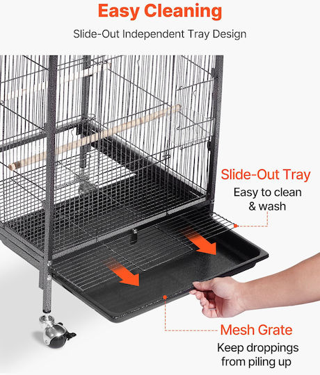 Vevor Bird Cage 46x46x77cm. Copper