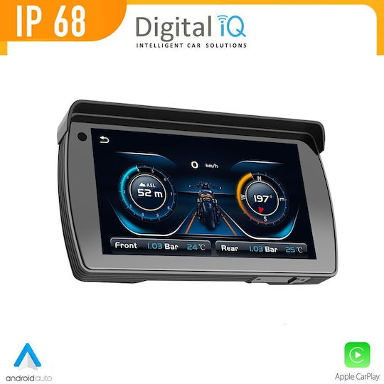Digital IQ PNA 5500_CPA 5.5-инчов Мотоциклетен Carplay-Android Авто TPMS 2 DVR Камери