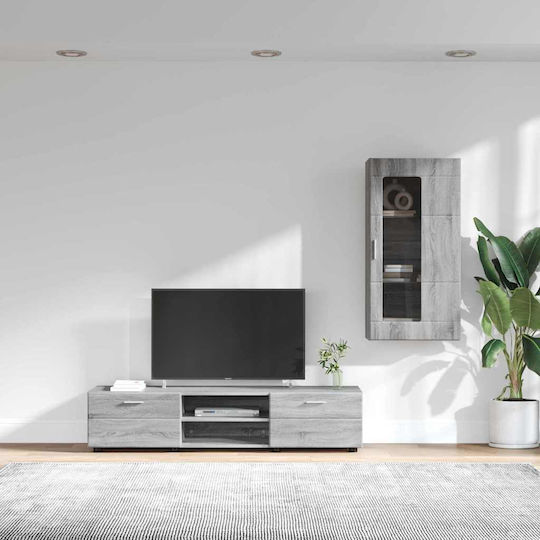 Wohnzimmer TV-Einheit Grau Σονομα M150xB39xH30cm