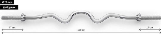 Zipro ​Curl Bar Ø28mm 120kg 120cm Length without Collar