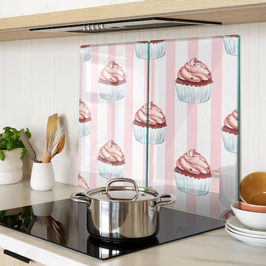 Glass Counter Protection Plate Tempered Glass Muffins 2x30x52 Cm