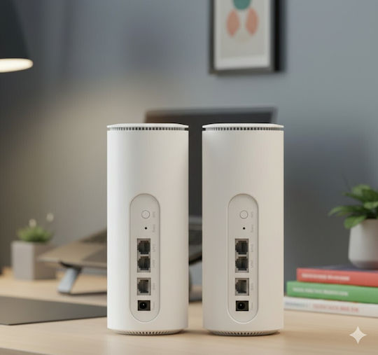 ZTE Z1320 WiFi Mesh Network Access Point Wi‑Fi 6 Dual Band (2.4 & 5GHz) in Double Kit White