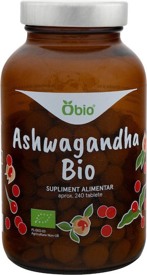 Ashwagandha Organic 240 Tablets 120g Obio