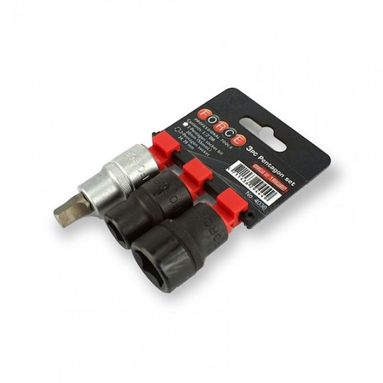 Force 4036 Series 1/2 Pentagonal Sockets 3 Pcs