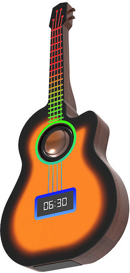 The Source Guitar Ηχείο Bluetooth με Ραδιόφωνο Καφέ