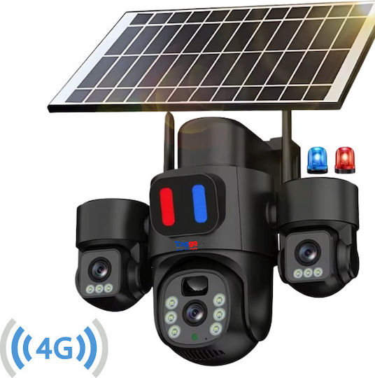Taggo ES-SOLAR-XLGB-HL-BLACK-4G IP Cameră de Supraveghere Wi-Fi/4G 12MP Rezistentă la apă Pe baterii cu Comunicare Bidirecțională și Lentilă 4mm