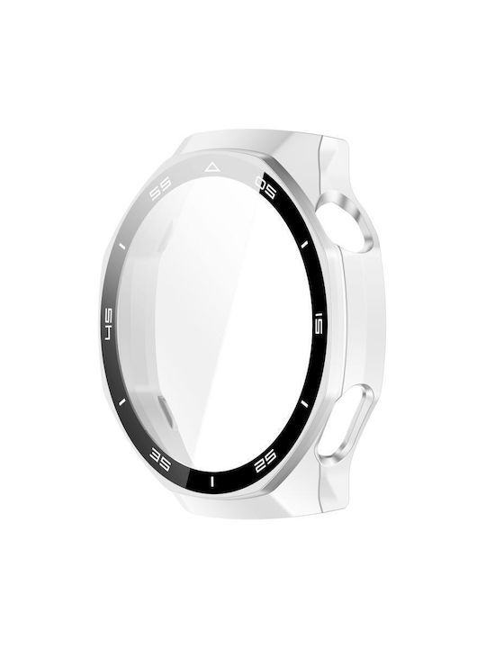 Πλαστική Θήκη με Τζαμάκι σε Λευκό χρώμα για Huawei Watch GT 6 Pro 46mm Πλαστική Θήκη με Τζαμάκι σε Λευκό χρώμα για Huawei Watch GT 6 Pro 46mm