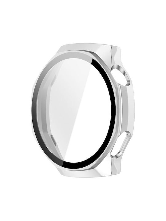 Πλαστική Θήκη με Τζαμάκι σε Ασημί χρώμα για Huawei Watch GT 6 Pro