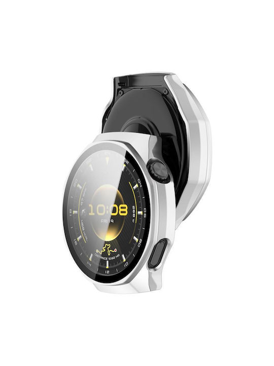 Πλαστική Θήκη με Τζαμάκι σε Ασημί χρώμα για Huawei Watch GT 6 Pro