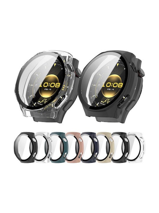 Πλαστική Θήκη με Τζαμάκι σε Ροζ χρώμα για Huawei Watch GT 6 Pro