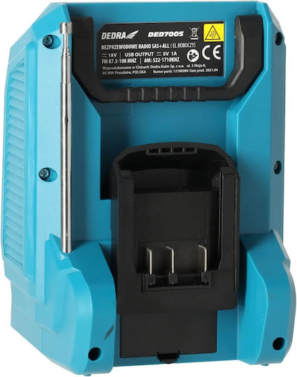 Dedra DED7005 Επαναφορτιζόμενο με Bluetooth και USB Μπλε