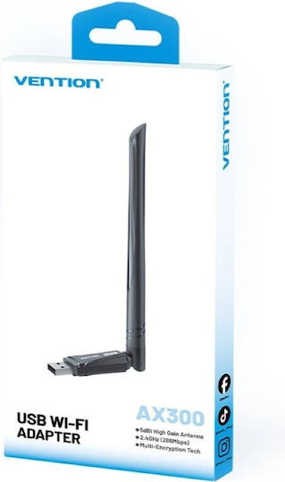 Vention KDVB0 Αντάπτορας Δικτύου USB με Ασύρματη Σύνδεση Wi-Fi