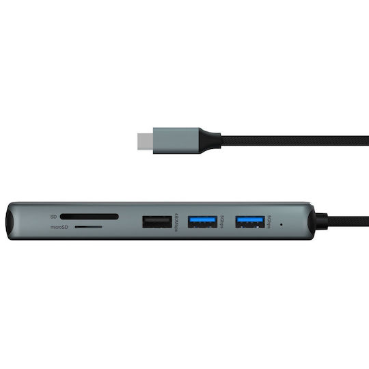 Icy Box USB-C Stație de andocare cu HDMI 4K PD Ethernet Gri (IB-DK4062-CPD)