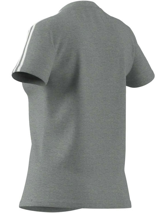 Essentials Slim 3-Stripes Damen T-Shirt Gray