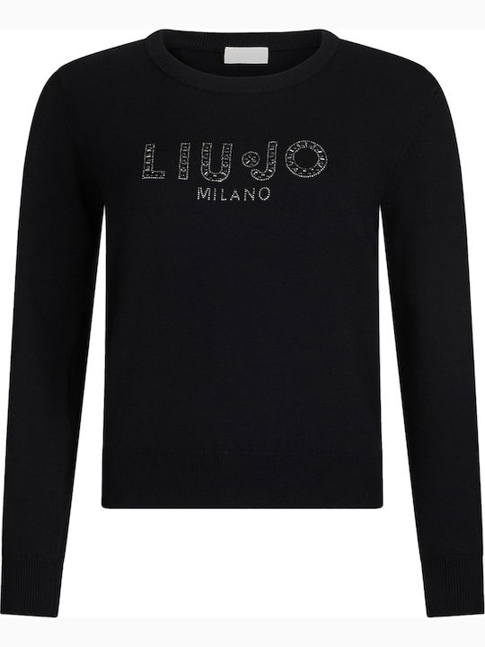 Maglia Chiusa Γυναικείο Μακρυμάνικο Πουλόβερ Μαύρη