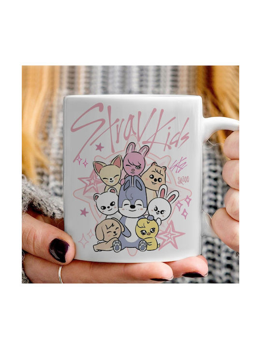 Koupakoupa Stray Kids Pink Κούπα Κεραμική Ροζ 330ml