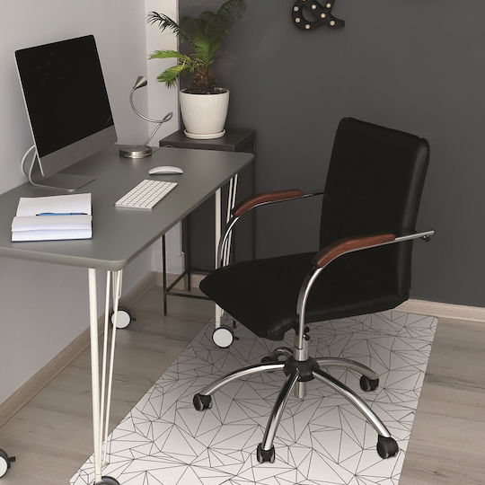 Covoraș De Podea Birou Model Protecție Podelei Triunghiuri Simple 100x70 Cm