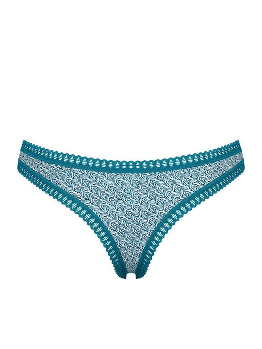 Βαμβακερά Women's String 3Pack Petrol, Grey, Printed