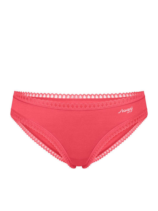 Mini Go Βαμβακερά Γυναικεία Slip 3Pack Σομόν, Κοραλί, Εμπριμέ