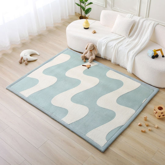 Hakuna Matte Ръчно Изработен Детски Килим Светлосин 200x150см Дебелина 25мм