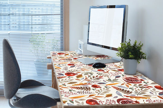Desk Pads Non-Slip Base Keyboard & Mouse Pomegranate 100x50 Cm