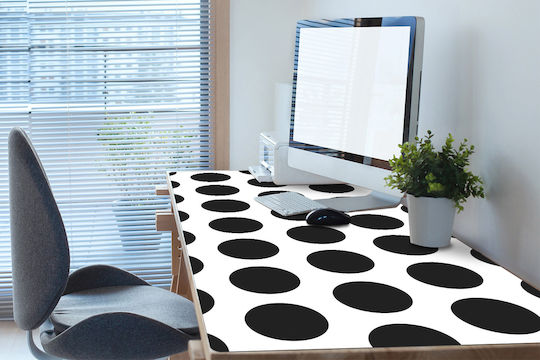 Tulup Schreibtischunterlagen Vinyl Schutzfolie Design Punkte 90x45 cm