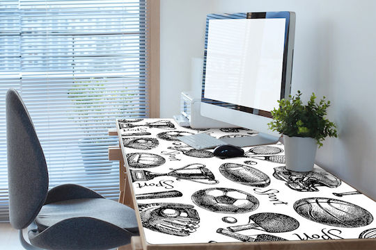 Desk Pad Comfortable Use Keyboard Mouse Sports Themes 90x45 Cm