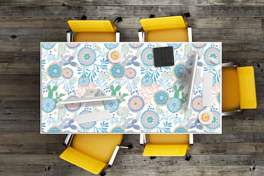 Schreibtischunterlagen Schutz für Tastatur Maus Blumen Vintage 90x45 cm