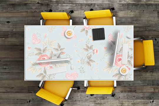 Protecție Birou Pentru Uz Casnic Trandafiri Fluturi 90x45 Cm
