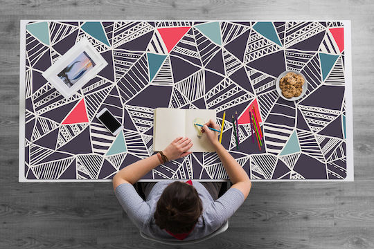 Tulup Schreibtischunterlagen Bequeme Nutzung Tastatur Maus Muster Linien 100x50 cm