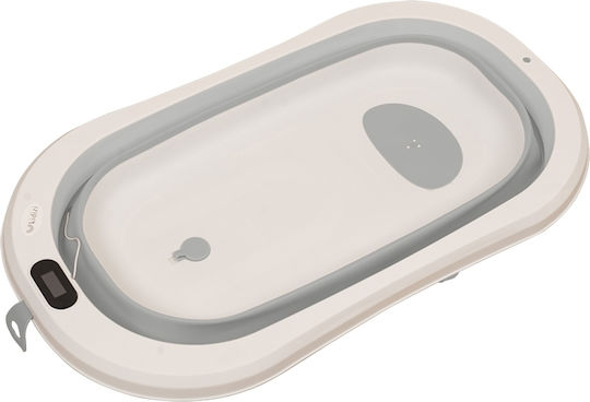 Kidizi Baby Bath with Stand with Thermometer Gray