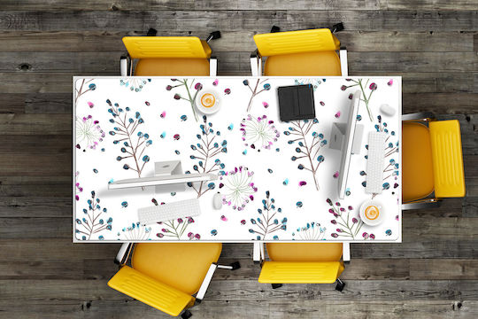 Desk Protective Keyboard Mouse Flowers 90x45 Cm